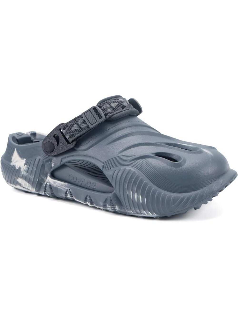 Men's Camo Grey White Recovery Clogs Orthopedic Mules Thick Sport Sandal Shoes